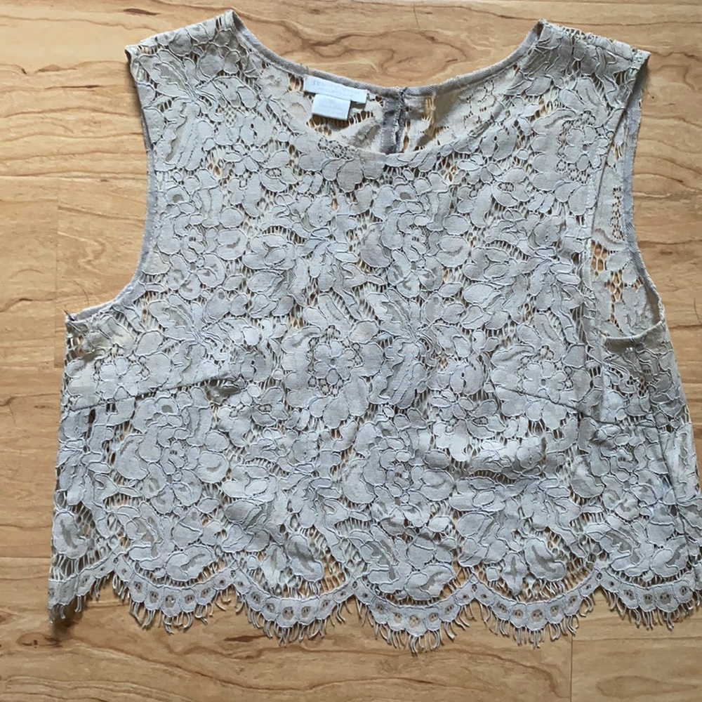 Jenny Yoo Cleo lace crop top from BHLDN